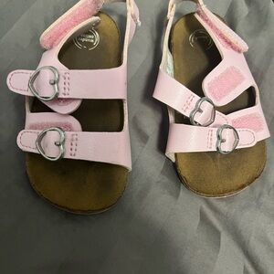 wonder nation Pink Heart Buckle Toddlers' Sandals